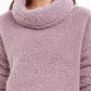 Style & Co Women's Sherpa Cowl-Neck Sweater Purple Size XX-Large