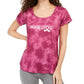 Ideology Women's Tie-Dye Warrior T-Shirt Red Size X-Small