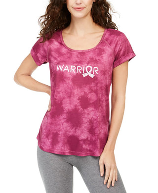 Ideology Women's Tie-Dye Warrior T-Shirt Red Size X-Small