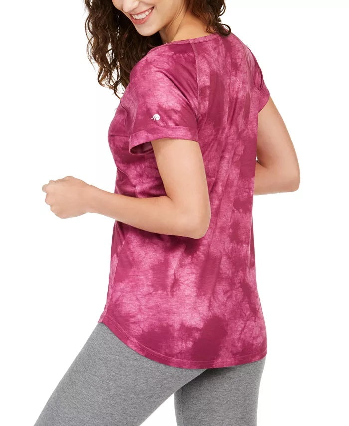 Ideology Women's Tie-Dye Warrior T-Shirt Red Size X-Small