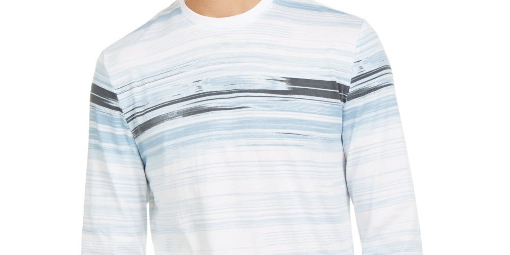 Alfani Men's Stripe T-Shirt White Size XXXL-Large
