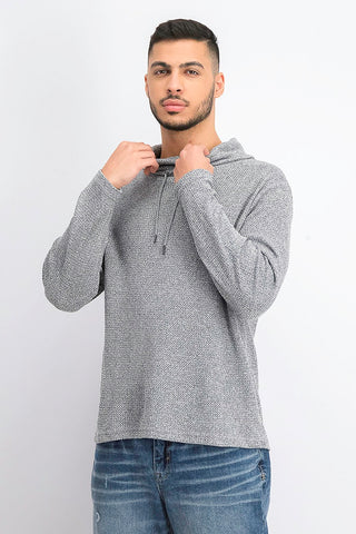 Alfani Men's Funnel-Neck Hooded Sweatshirt Black Size Small