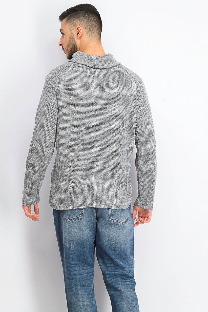 Alfani Men's Funnel-Neck Hooded Sweatshirt Black Size Small