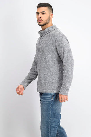 Alfani Men's Funnel-Neck Hooded Sweatshirt Black Size Small