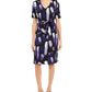 Alfani Women's Printed Tie-Waist Dress Purple Size Medium
