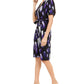 Alfani Women's Printed Tie-Waist Dress Purple Size Medium