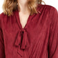 Alfani Women's Tie-Neck Surplice Top Wine Size X-Large