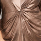 Alfani Women's Plus Size Metallic Twist-Front Top  Brown Size 3X