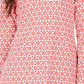 Charter Club Women's Printed Half Zip Top Pink Size XX-Large