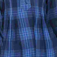 Style & Co Women's Plaid Pleated Top Navy Size Petite Petite