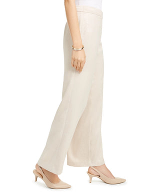 Alfani Women's Snake Print High Rise Wide Leg Pants Beige Size 8