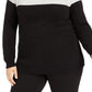 Charter Club Women's Plus Size Metallic BiColor Sweater Gray Size 0X