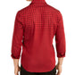 Alfani Men's Classic-Fit Ombre Buffalo Check Shirt Red Size Small