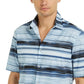 Alfani Men's Classic Fit Stripe Shirt Navy Size Small