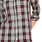 Charter Club Women's Cotton Plaid Shirt Black Size Medium