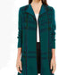 Charter Club Women's Plaid Open-Front Cardigan  Dark Green Size Small