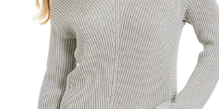 Charter Club Women's Cotton Textured V-Neck Sweater Gray Size XX-Large