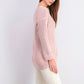 Charter Club Women's Cotton Textured V Neck Sweater Pink Size Medium