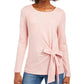 INC International Concepts Women's Side-Tie Top Pink Size X-Small