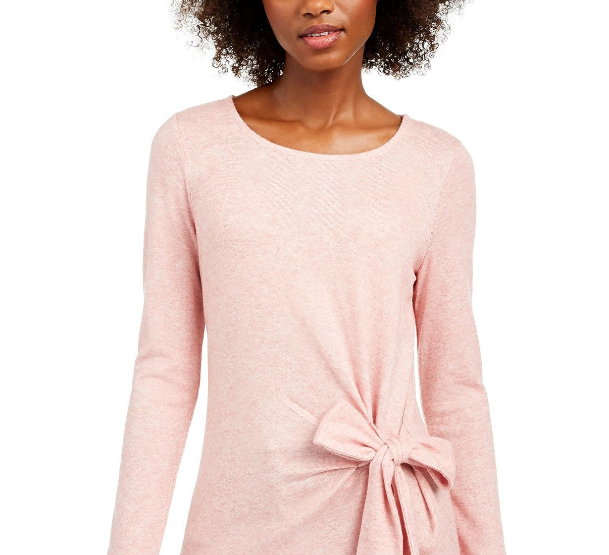 INC International Concepts Women's Side-Tie Top Pink Size X-Small