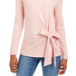 INC International Concepts Women's Side-Tie Top Pink Size X-Small