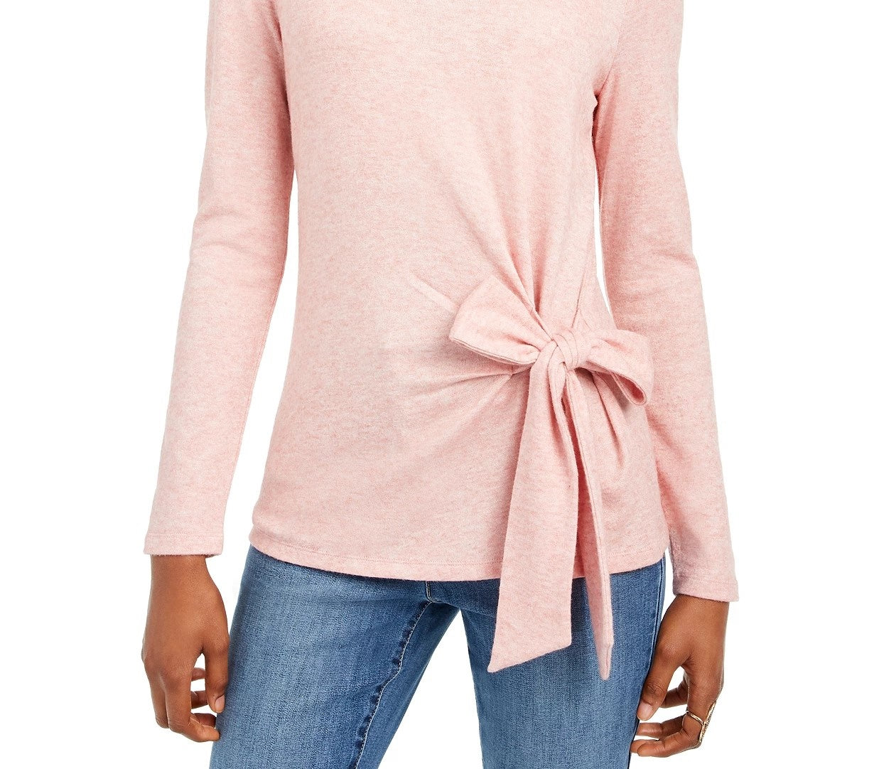 INC International Concepts Women's Side-Tie Top Pink Size X-Small