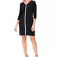 JM Collection Women's Jewel Neck Sheath Dress  Black Size Small