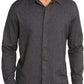 American Rag Men's Regular Fit Brushed Twill Button Down Shirt Black Size X-Small