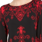 JM Collection Women's Petite Drop Shoulder Satin Tunic Black Size Petite Small
