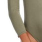 Bar III Women's Scoop Neckline Bodysuit Green Size Small