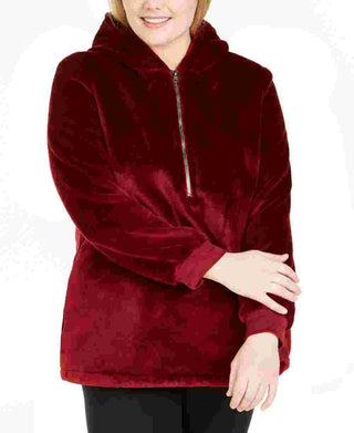 Ideology Women's Zip Up Jacket Red Size 2X