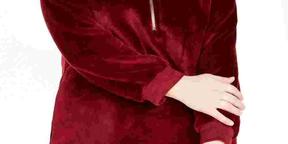 Ideology Women's Zip Up Jacket Red Size 2X