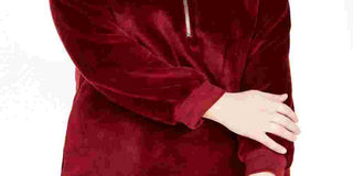 Ideology Women's Zip Up Jacket Red Size 2X