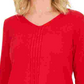 Karen Scott Women's Cotton Cable Knit Sweater Red Size X-Small