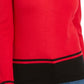 Karen Scott Women's Colorblocked-Hem Sweater Red Size Small