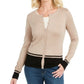 Karen Scott Women's Colorblocked Cardigan Beige Size Small