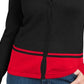 Karen Scott Women's Colorblocked Cardigan Black Size Medium