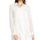 Alfani Women's Tunic Button Up Shirt White Size X-Large