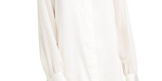 Alfani Women's Tunic Button Up Shirt White Size X-Large