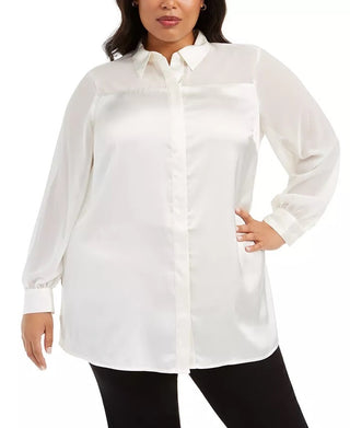 Alfani Women's Embellished Blouse White Size 3 Extra Large