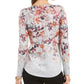 Style & Co Women's Floral-Print Top Purple Size Medium