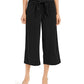 Alfani Women's Tie Front Culotte Pants Black Size 12