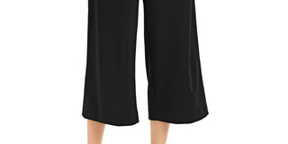 Alfani Women's Tie Front Culotte Pants Black Size 12