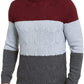 Tasso Elba Men's Block Turtle Neck Classic Fit Cotton Sweater Red Size XX-Large