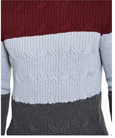 Tasso Elba Men's Block Turtle Neck Classic Fit Cotton Sweater Red Size XX-Large