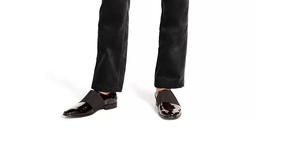 INC International Concepts Men's Big & Tall Slim-Fit Velvet Pants Black Size 46