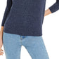 Maison Jules Women's Flecked Sweater Blue Size Large