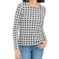 Charter Club Women's Printed Pima Cotton Top White Size Small