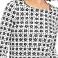 Charter Club Women's Printed Pima Cotton Top White Size Small