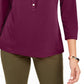 Charter Club Women's Knit Polo Shirt Purple Size X-Small